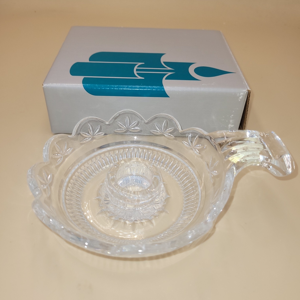 Vintage Partylite Lead Crystal Chamberstick Candle Holder #P0458‎ Retired NIB